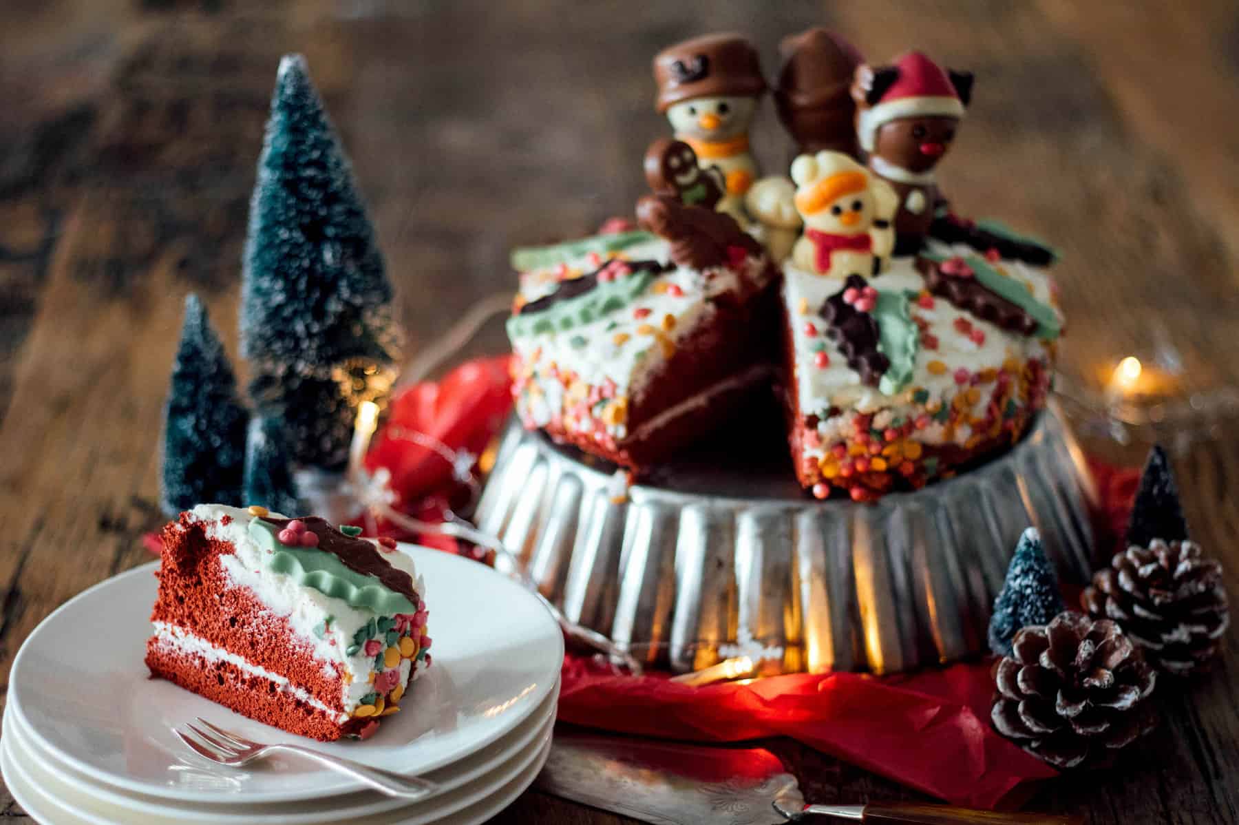 Uitwerpselen cafetaria academisch Makkelijke Red Velvet kersttaart - Francesca Kookt