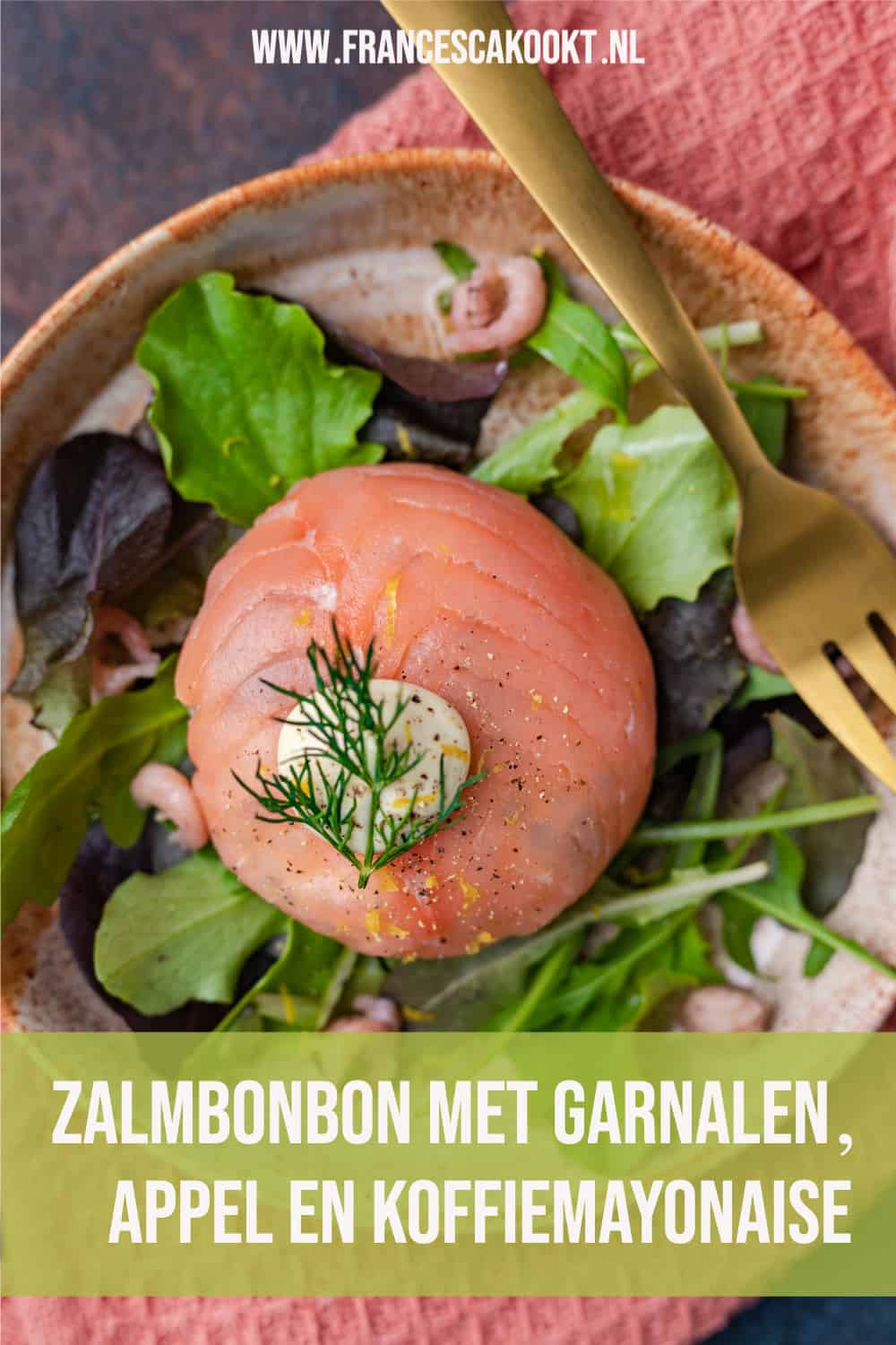 Zalmbonbon Met Garnalen, Appel En Koffiemayonaise - Francesca Kookt