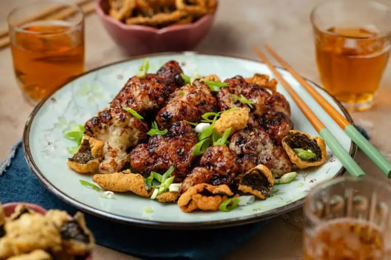 Bloemkool tempura met zeewierchips
