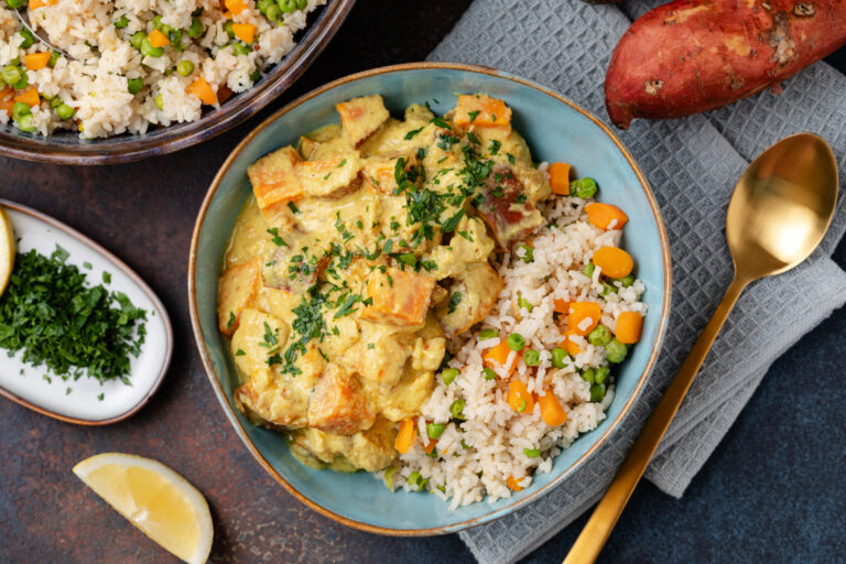 Zoete aardappelcurry met kip van Marleen Kookt